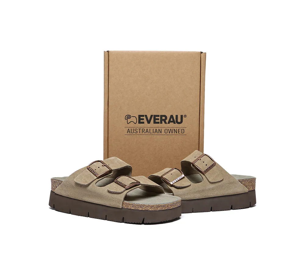 EVERAU® Adjustable Strap Slip-on Platform Summer Sandal Slides