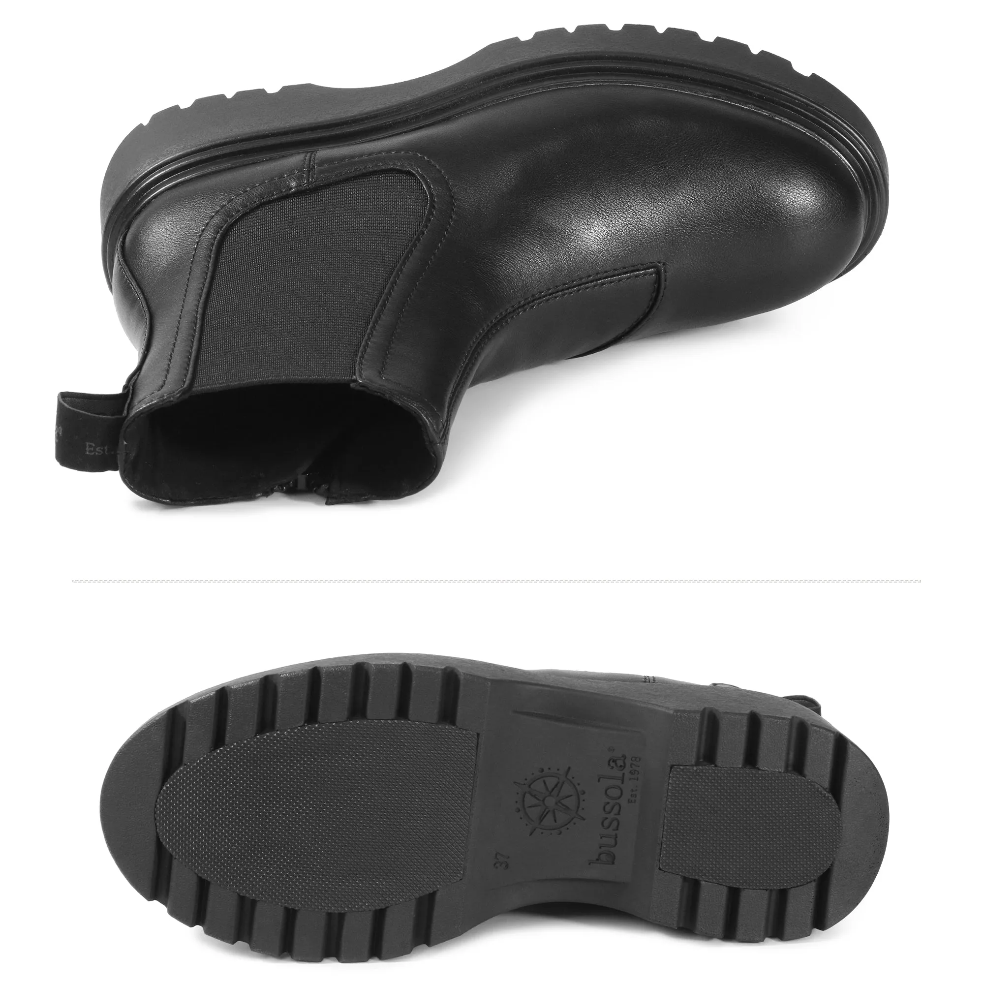 Firenze Platform Chelsea Boots (Nero)
