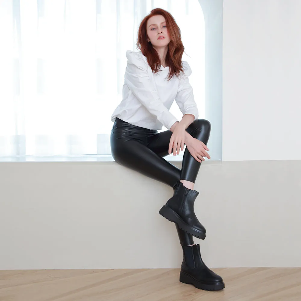 Firenze Platform Chelsea Boots (Nero)