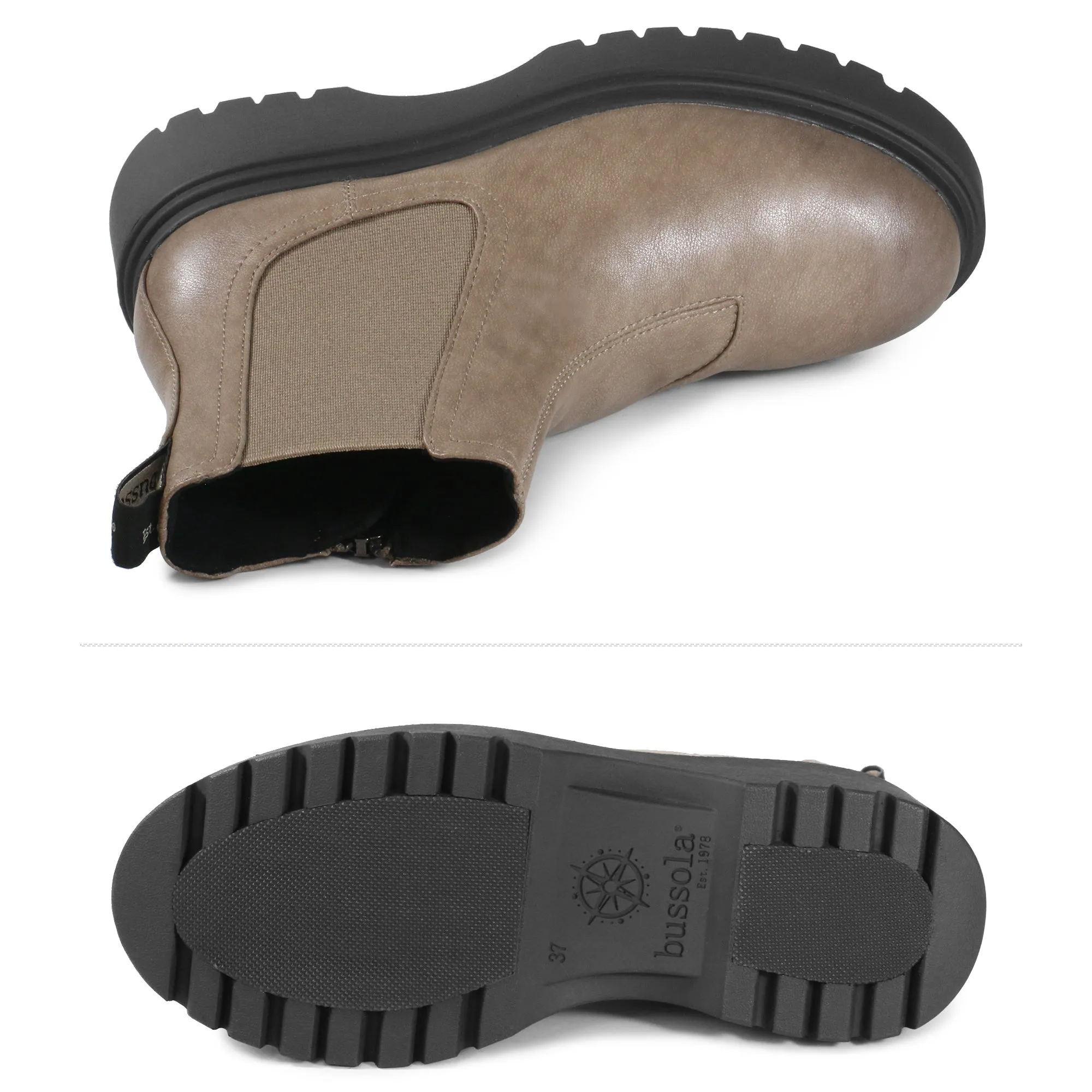Firenze Platform Chelsea Boots (Vintage Taupe)