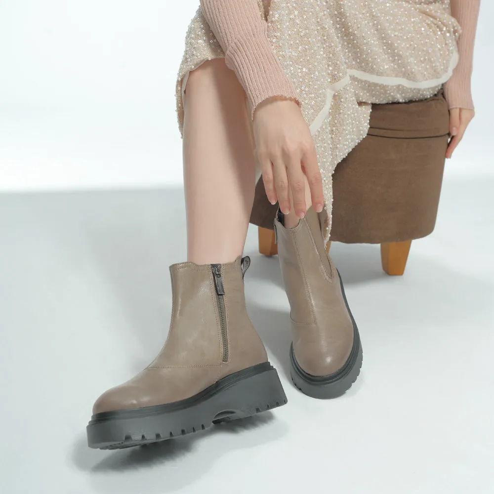 Firenze Platform Chelsea Boots (Vintage Taupe)