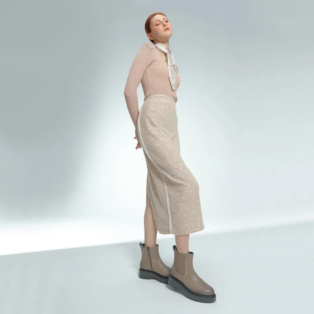 Firenze Platform Chelsea Boots (Vintage Taupe)