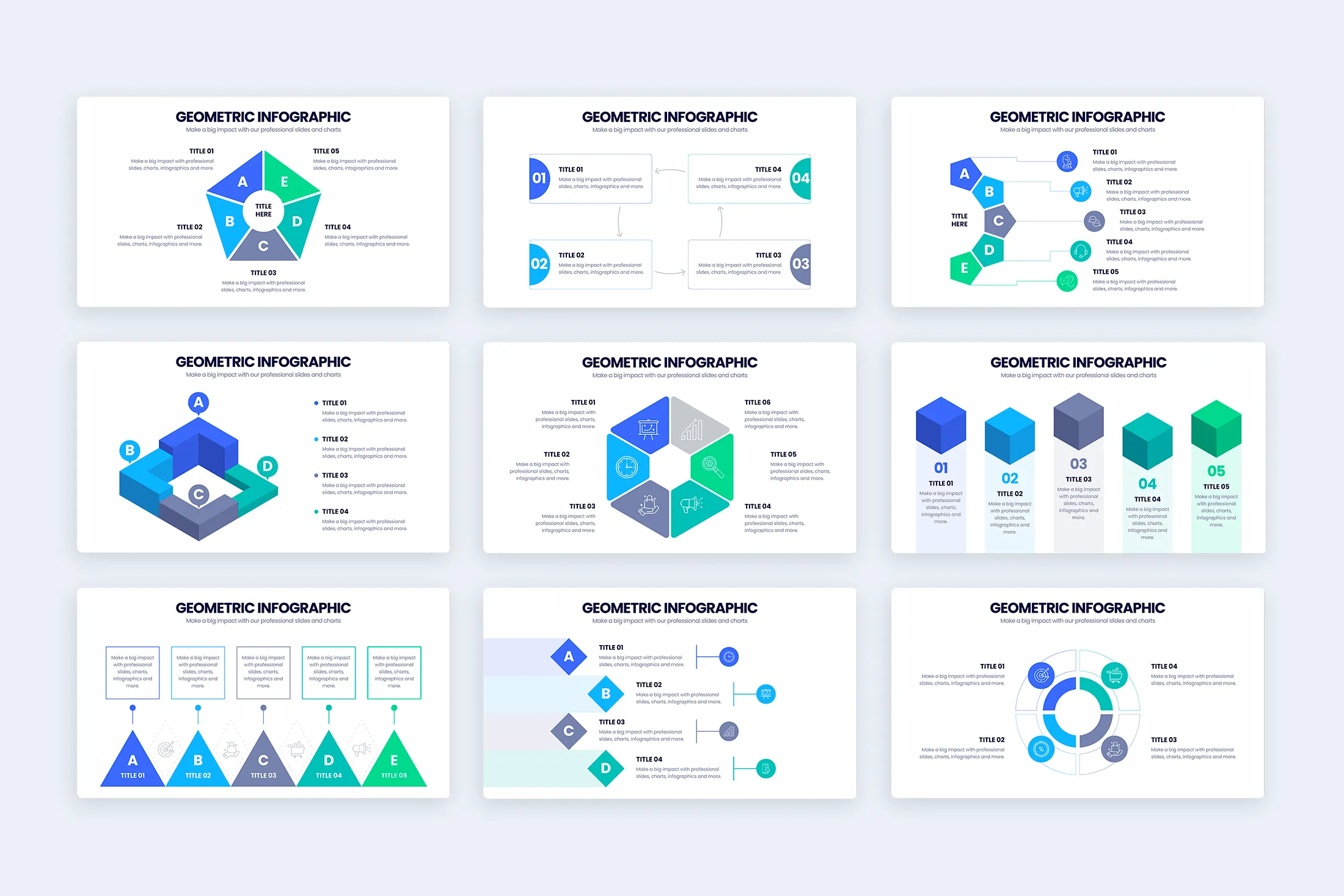 Geometric Google Slides Infographic Template