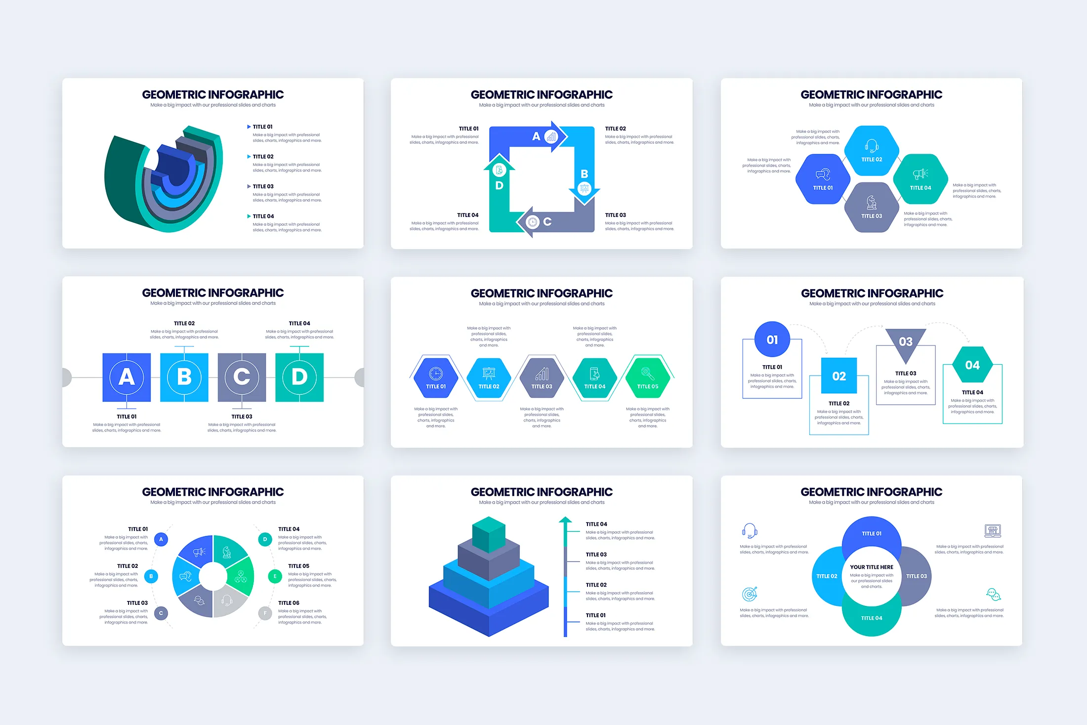 Geometric Google Slides Infographic Template