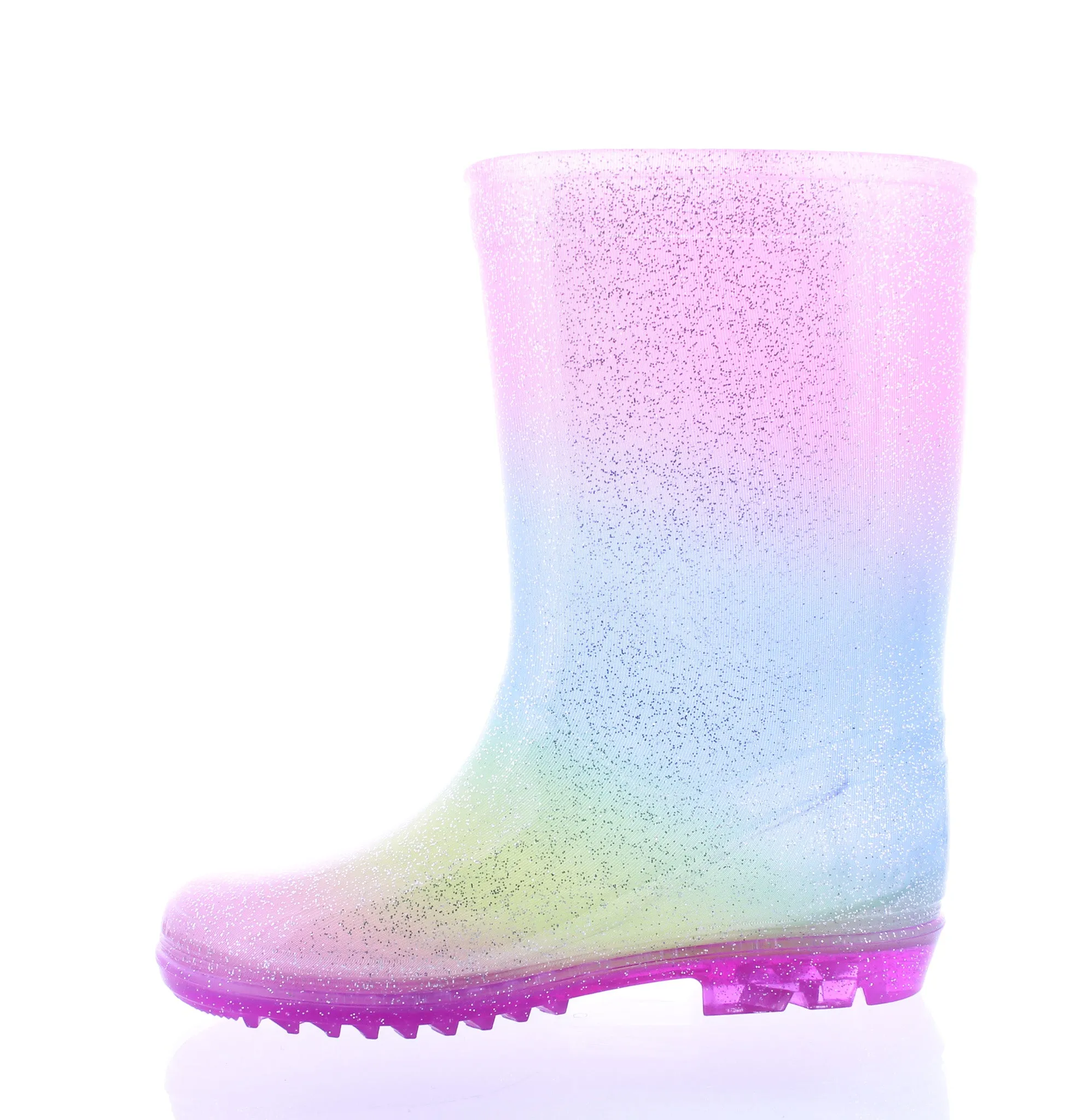 Girls Glitter Multicolor Plastic Boot