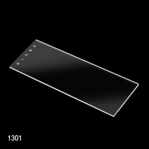 Globe Scientific Microscope Slides, Glass 45° Beveled Edges, Clipped Corners, 1 End, Both Sides