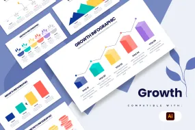 Growth Illustrator Infographic Template