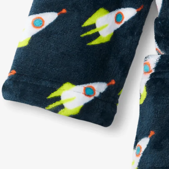 Hatley Rocket man fleece robe - Blue nights