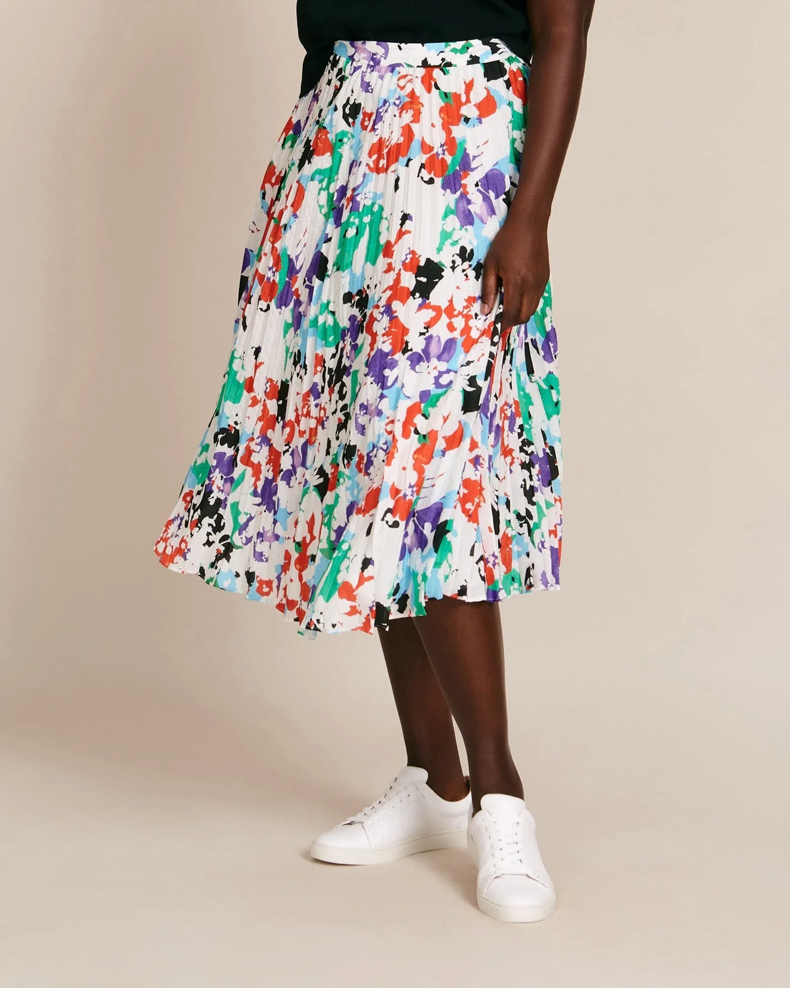 Jeana Skirt | Painted Floral White