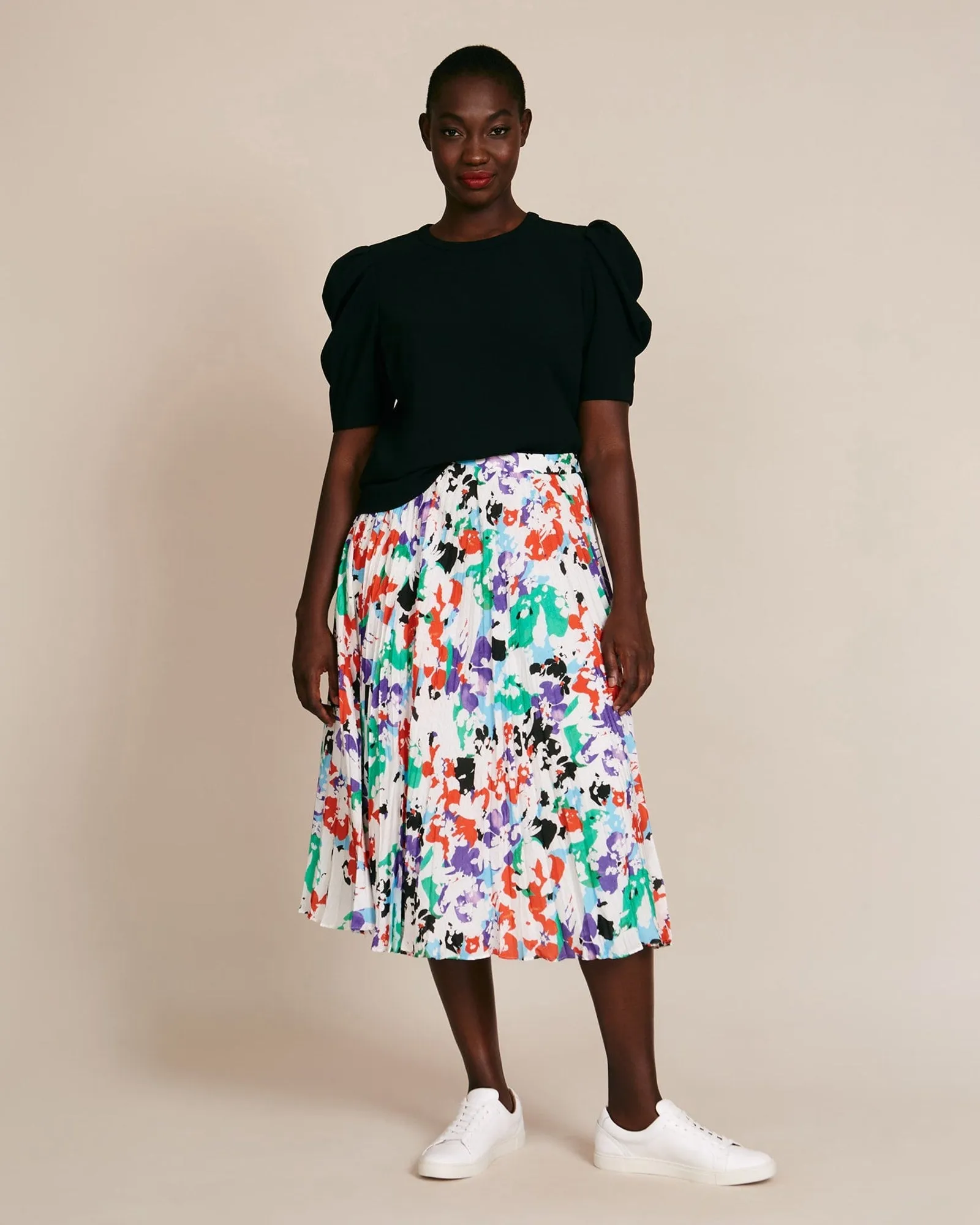 Jeana Skirt | Painted Floral White