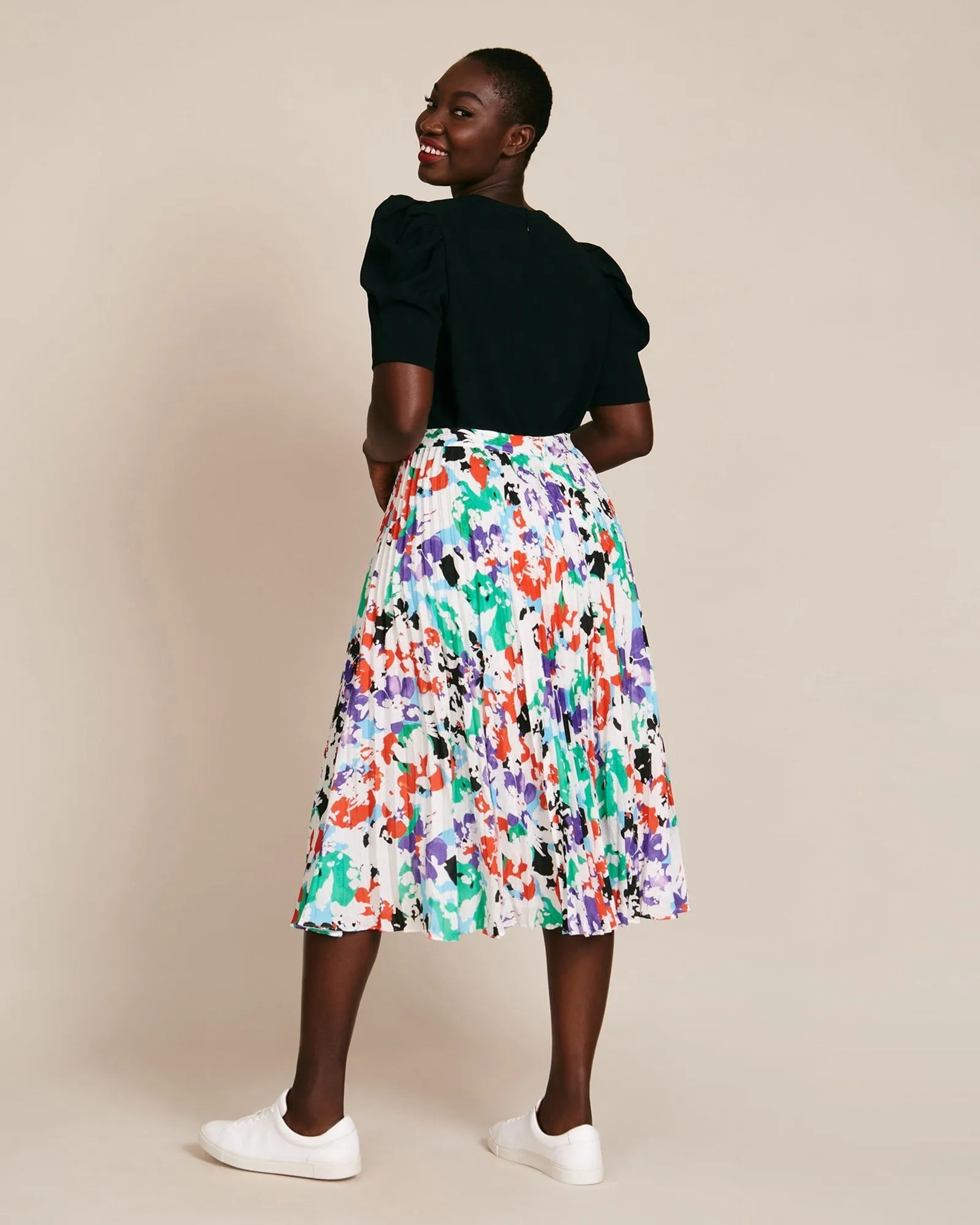Jeana Skirt | Painted Floral White