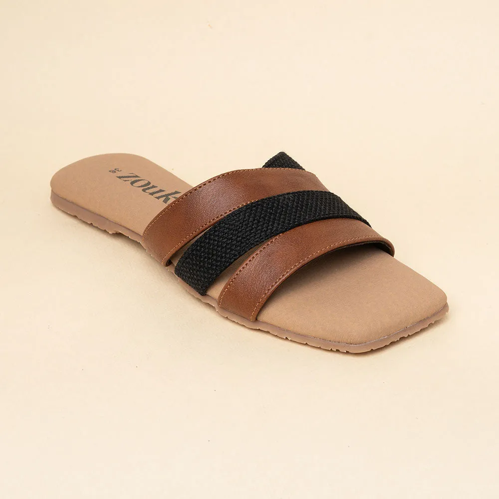 Jet Black Multi-Strap Slider