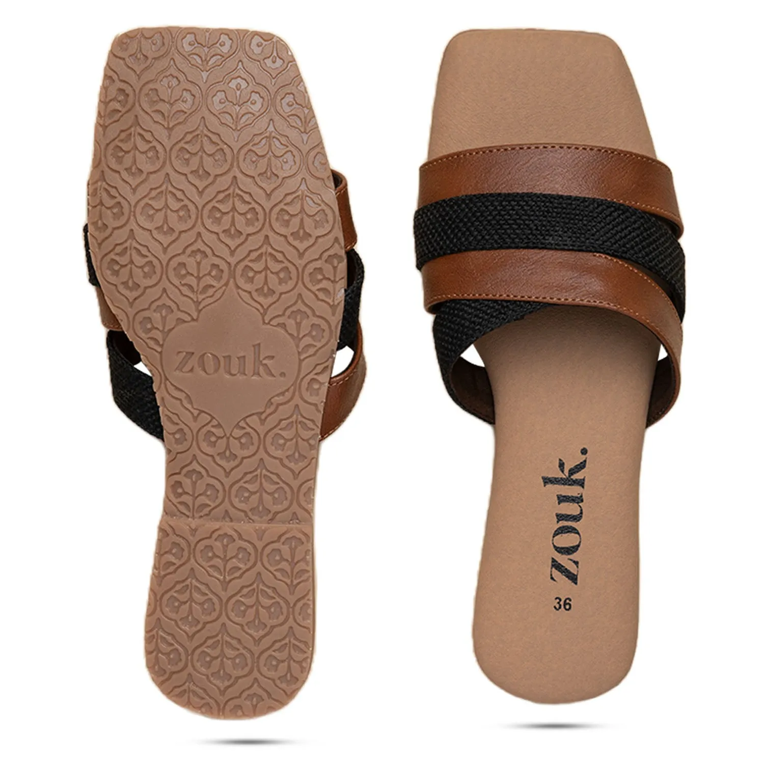 Jet Black Multi-Strap Slider