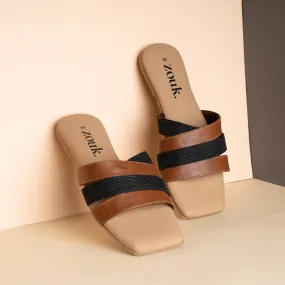 Jet Black Multi-Strap Slider