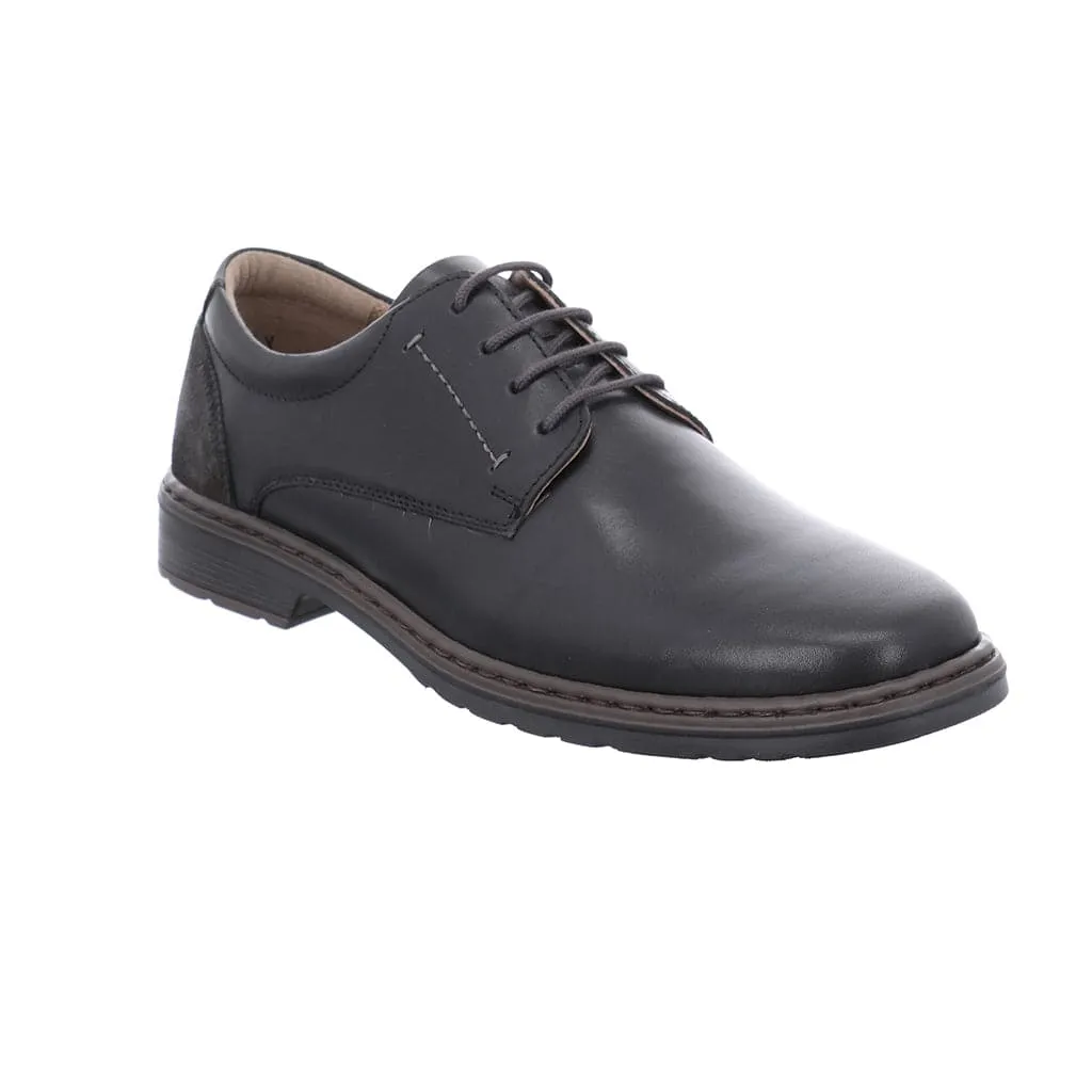 Josef Seibel Alastair 01 Mens Black Leather Lace Up Shoes