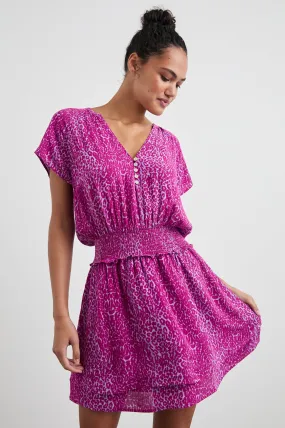 KARLA DRESS - MAGENTA CHEETAH