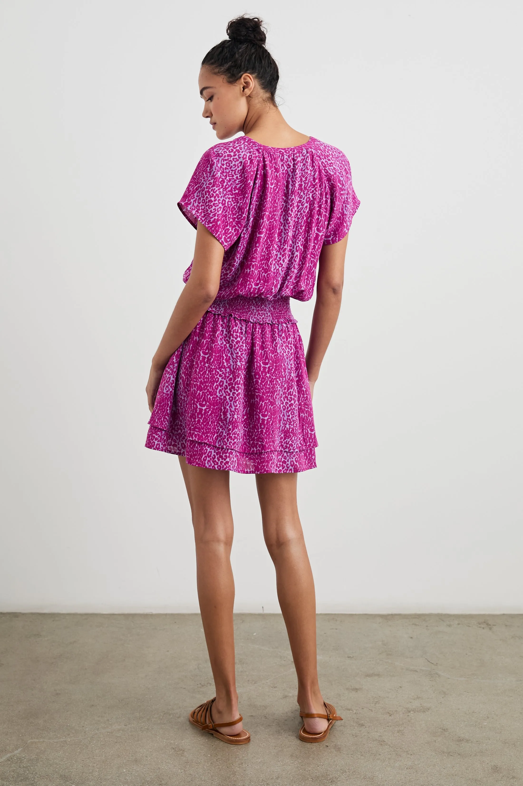 KARLA DRESS - MAGENTA CHEETAH