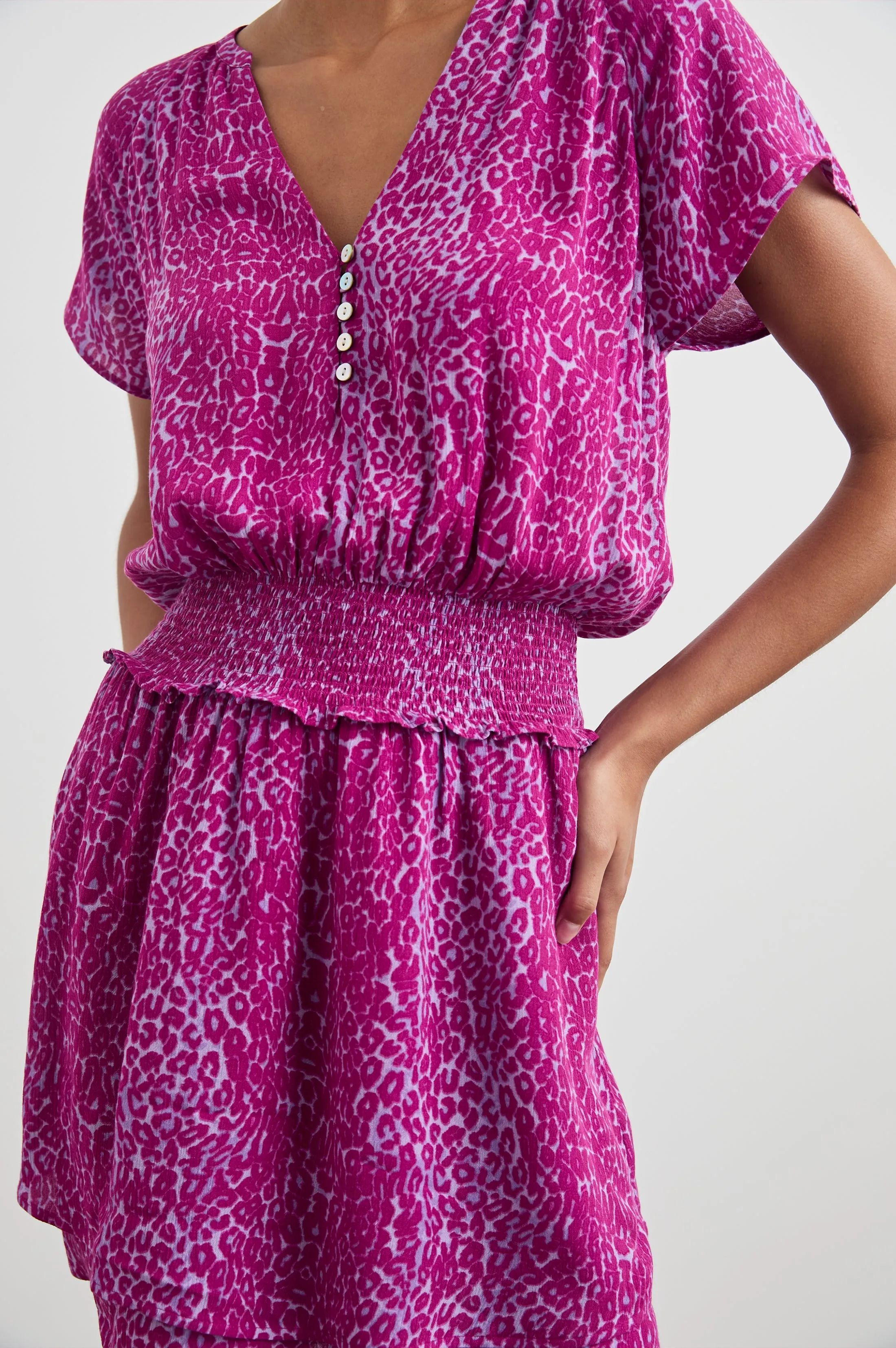 KARLA DRESS - MAGENTA CHEETAH