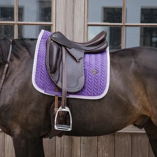 Kentucky Horsewear Velvet Contrast Saddle Pad - Dressage