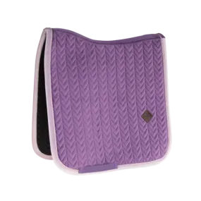 Kentucky Horsewear Velvet Contrast Saddle Pad - Dressage