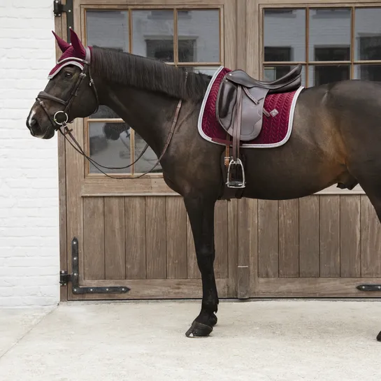 Kentucky Horsewear Velvet Contrast Saddle Pad - Dressage