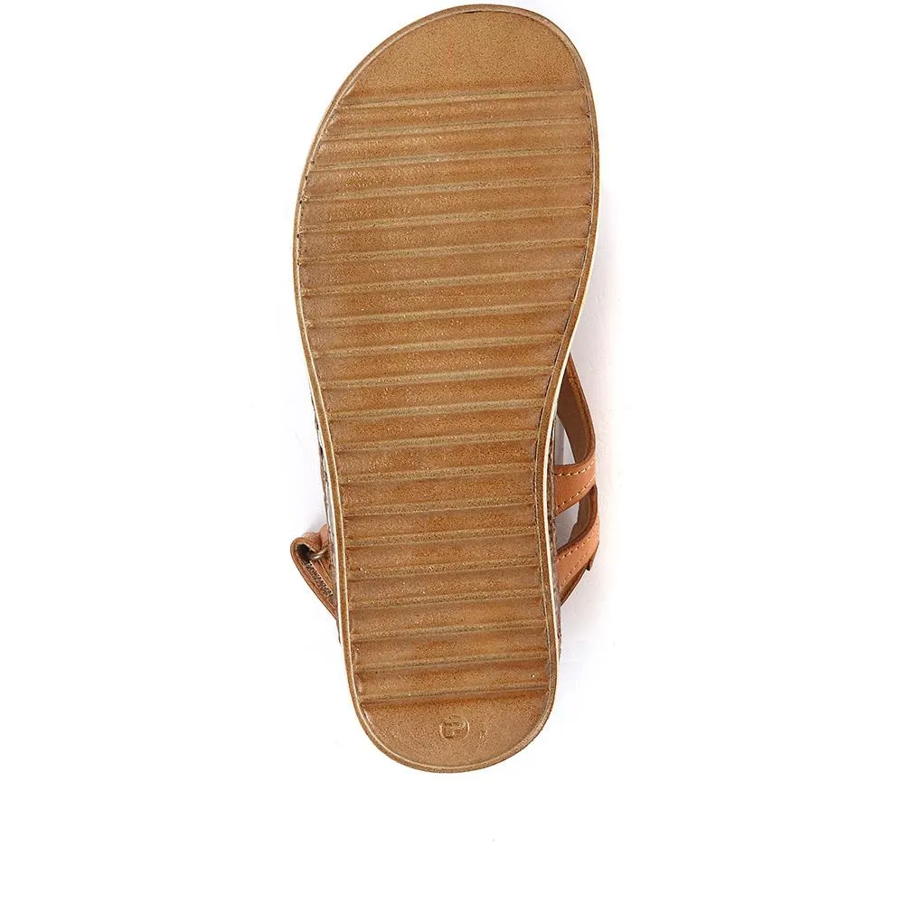 Leather Toe-Post Sling-Back Sandals - CAY33005 / 319 989