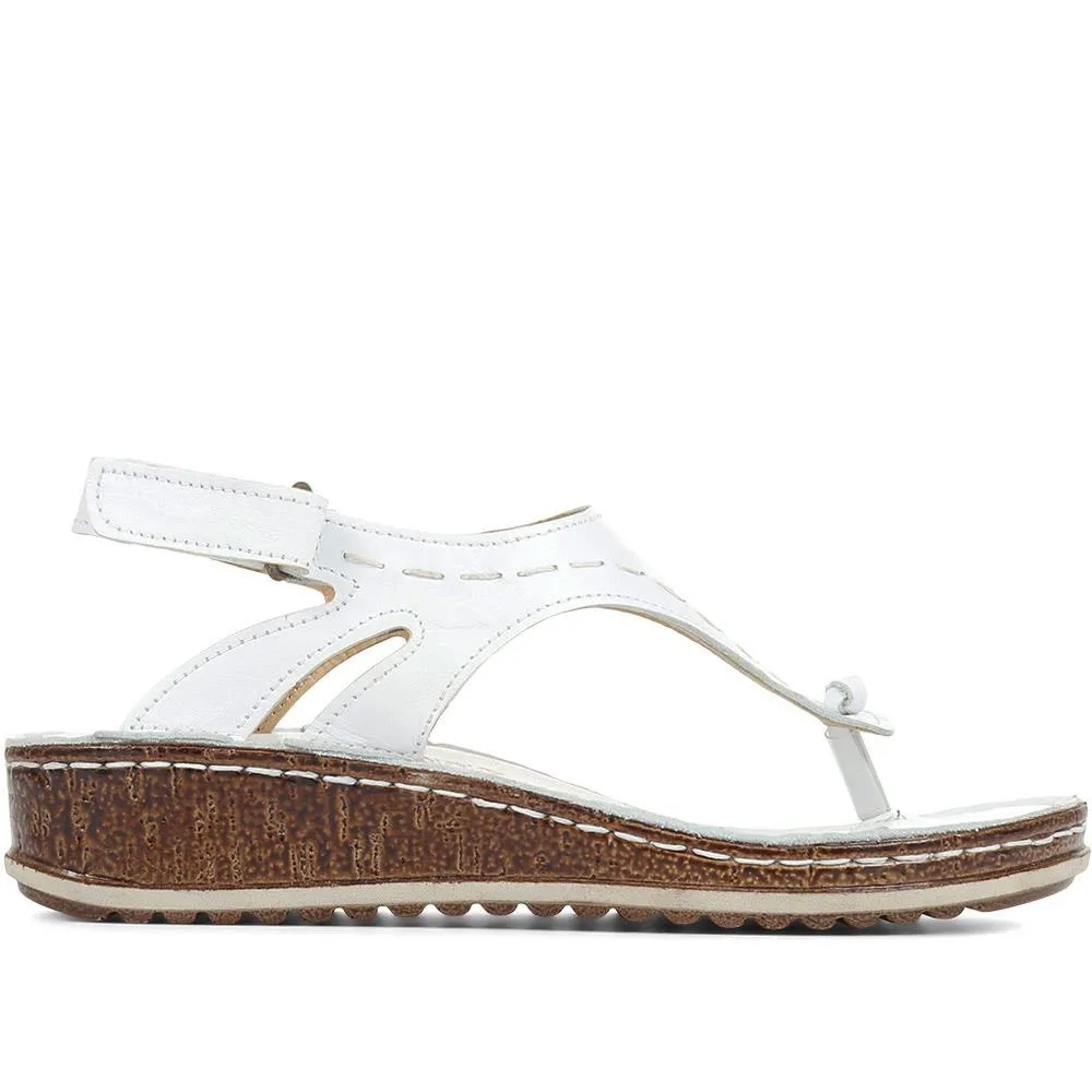 Leather Toe-Post Sling-Back Sandals - CAY33005 / 319 989