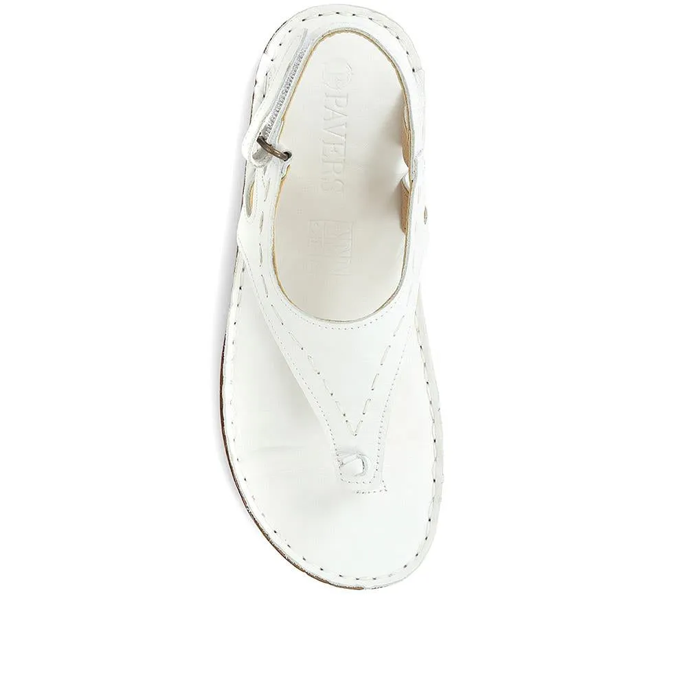 Leather Toe-Post Sling-Back Sandals - CAY33005 / 319 989