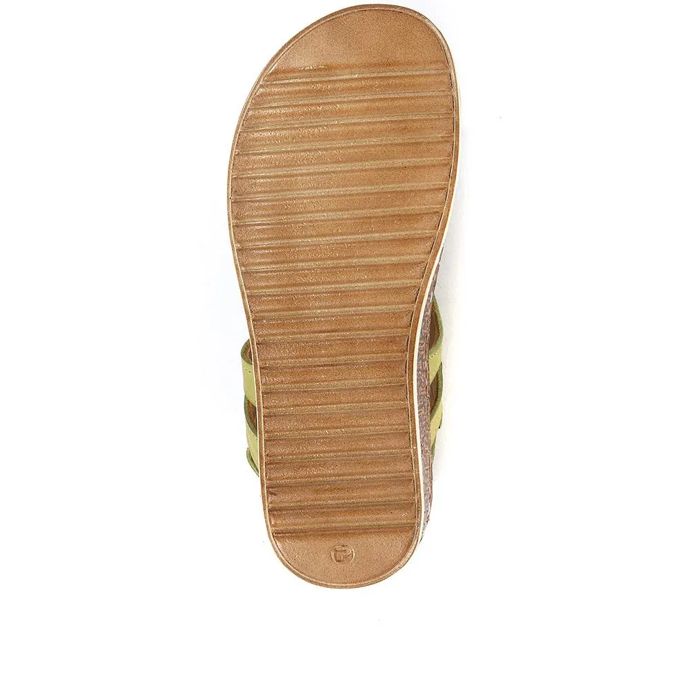 Leather Toe-Post Sling-Back Sandals - CAY33005 / 319 989