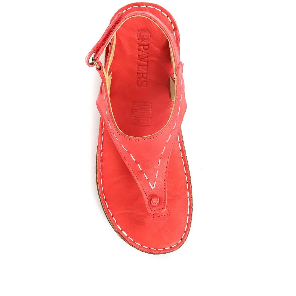 Leather Toe-Post Sling-Back Sandals - CAY33005 / 319 989