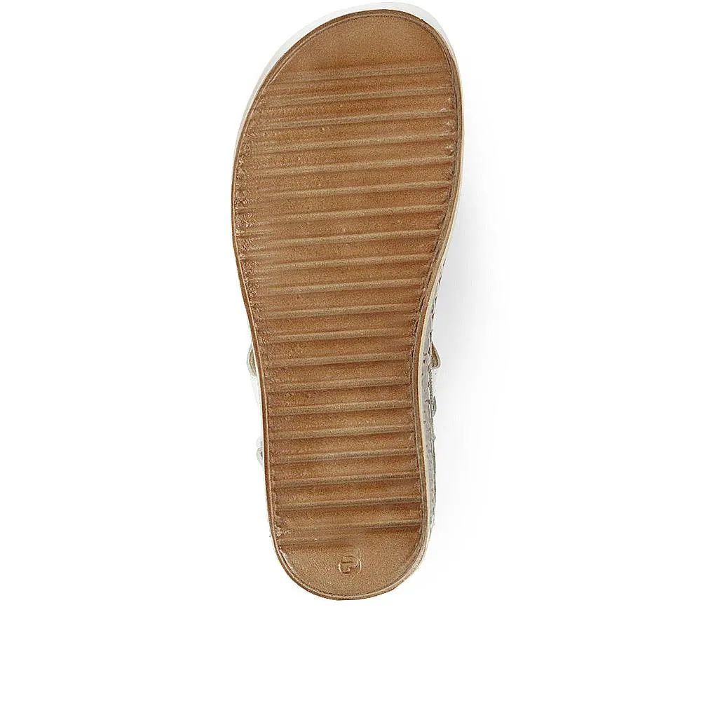 Leather Toe-Post Sling-Back Sandals - CAY33005 / 319 989