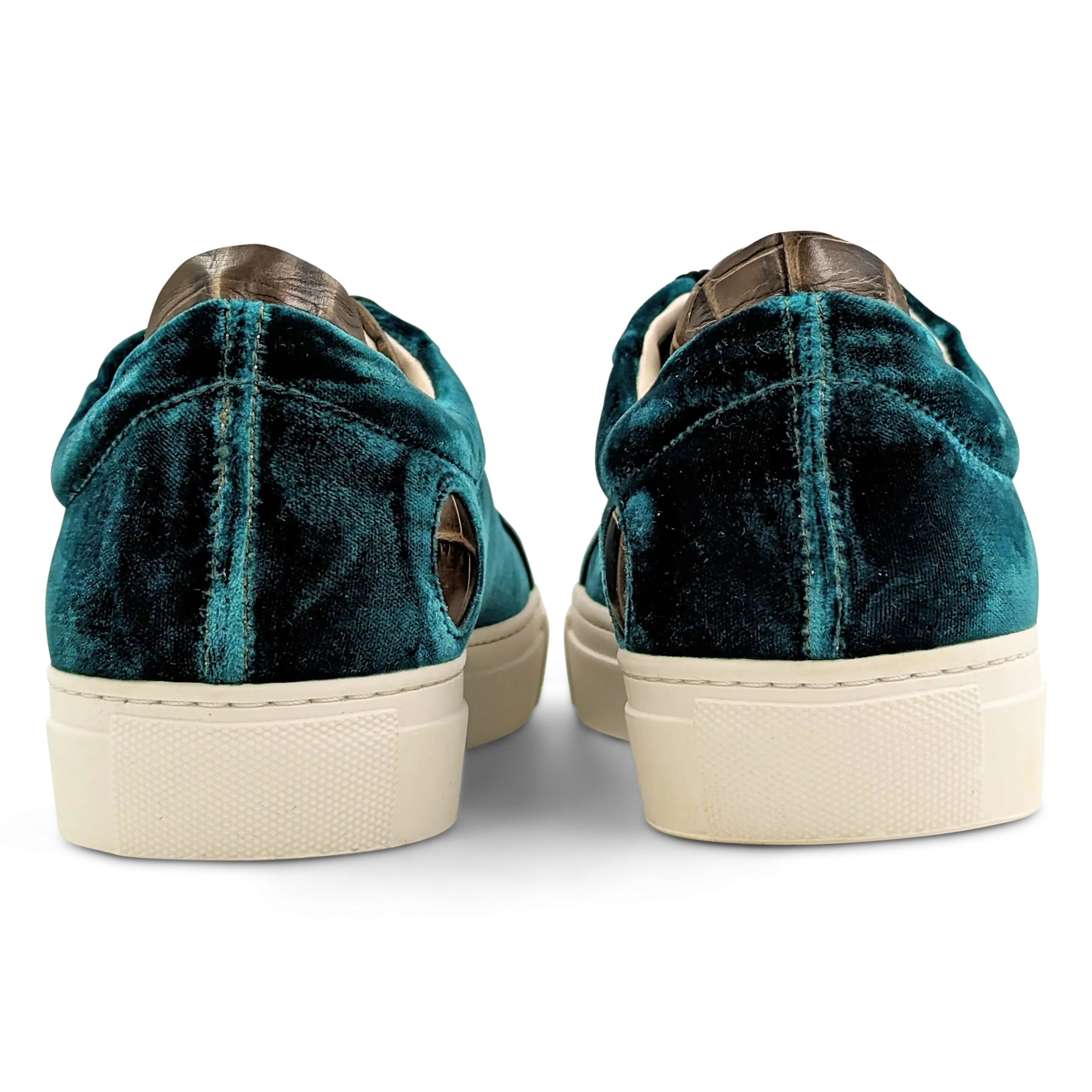 Lennon Sneaker in Green Velvet