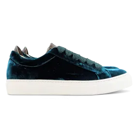 Lennon Sneaker in Green Velvet