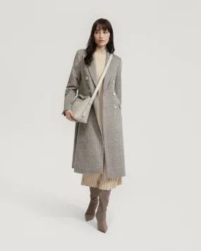 Lily Alpaca Blend Check Coat