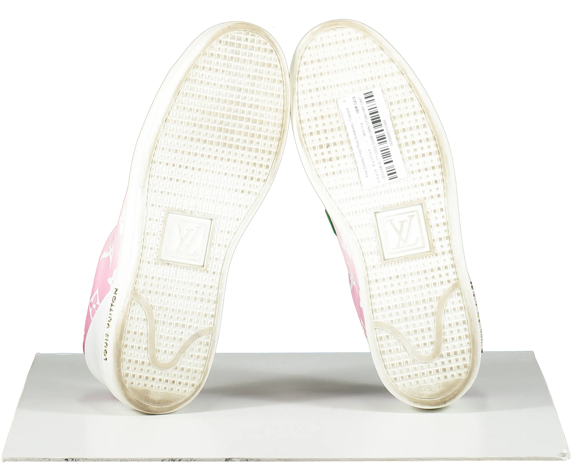 Louis Vuitton White Pink Ombre Front Row Sneakers / Trainers UK 3.5 EU 36.5 👠