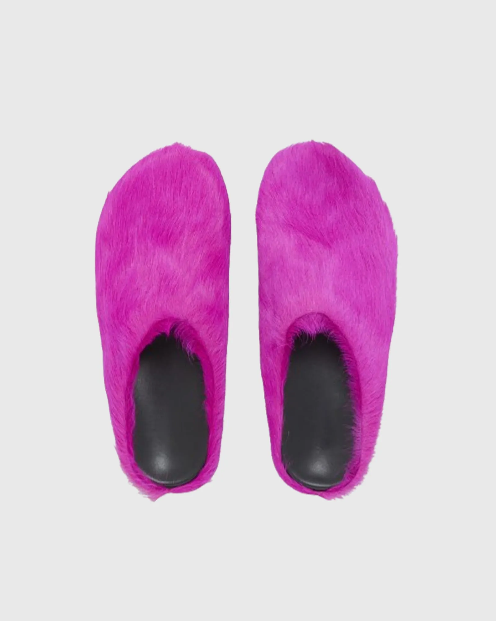Malvina Feather Slippers In Hot Pink
