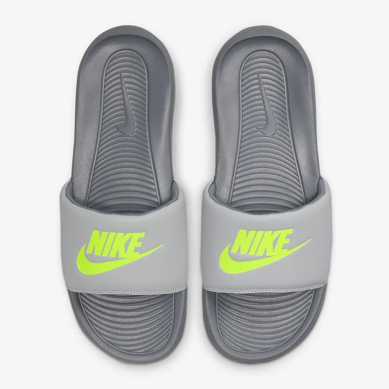 Men's Nike Victori One Slides "Smoke Grey Volt" (CN9675-011)