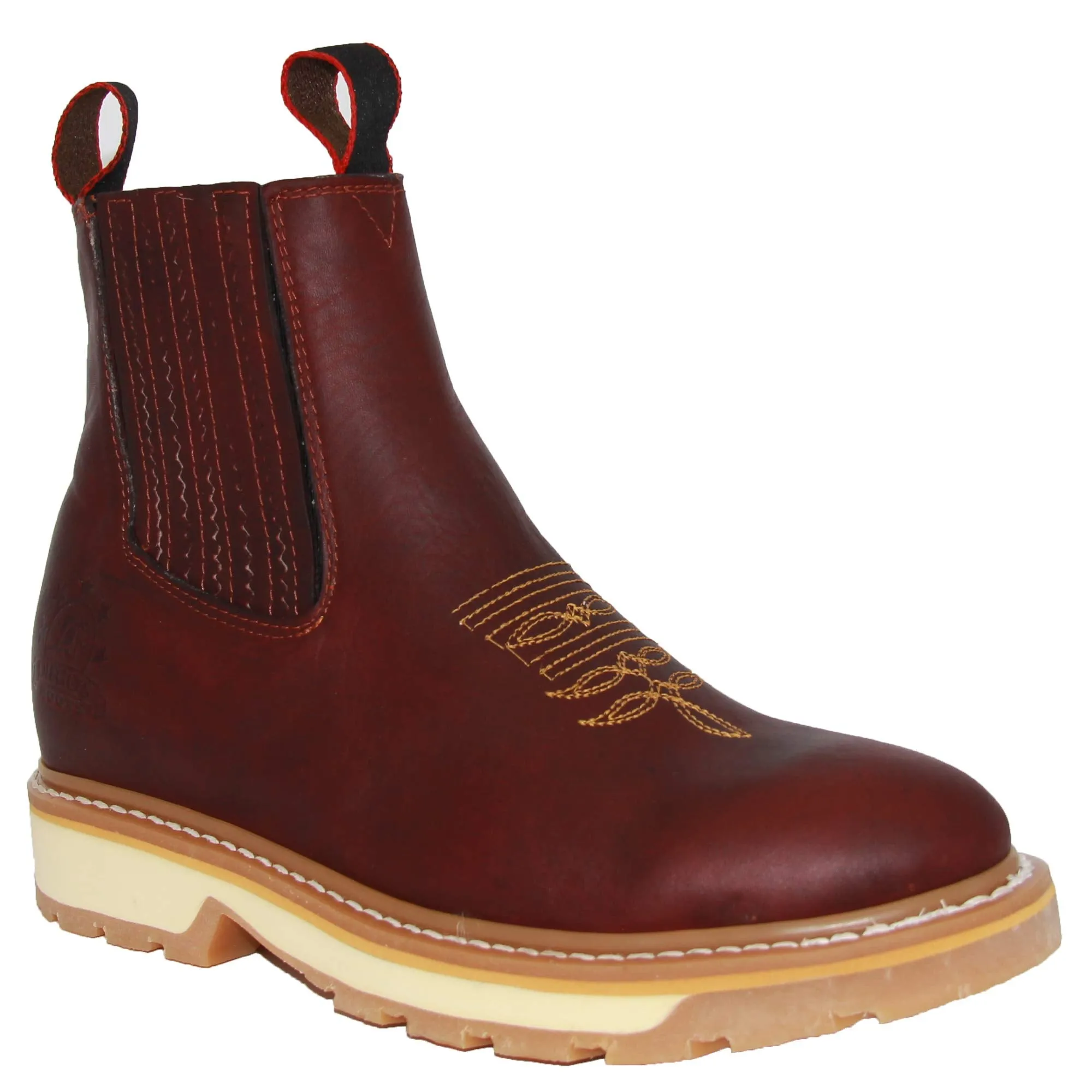 Mens Short Ankle Leather Soft Toe Work Boot