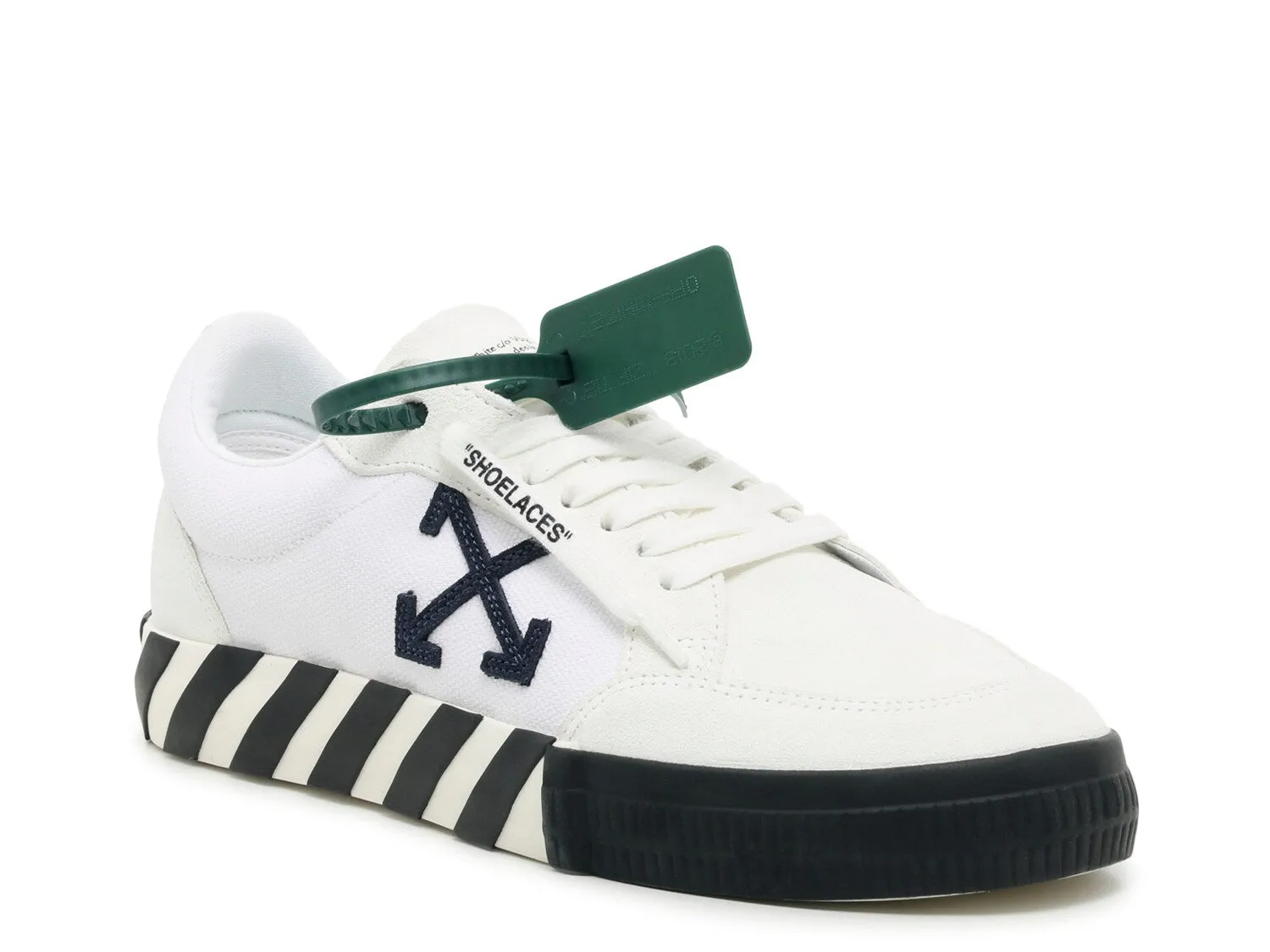 Men's suede sneakers Off-White Low Vulcanized, white / black