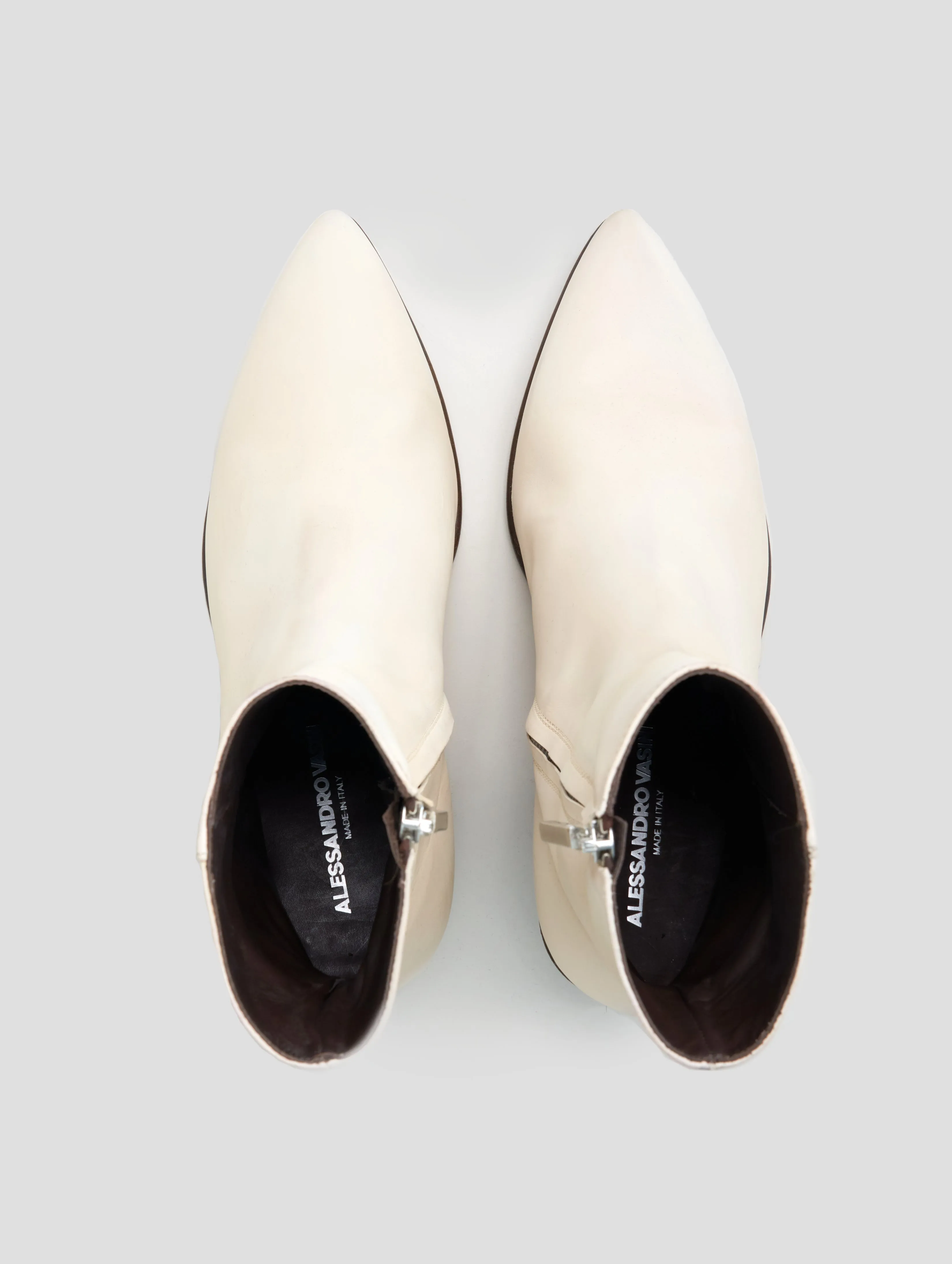 NICO 60MM ANKLE BOOT IN IVORY CALFSKIN