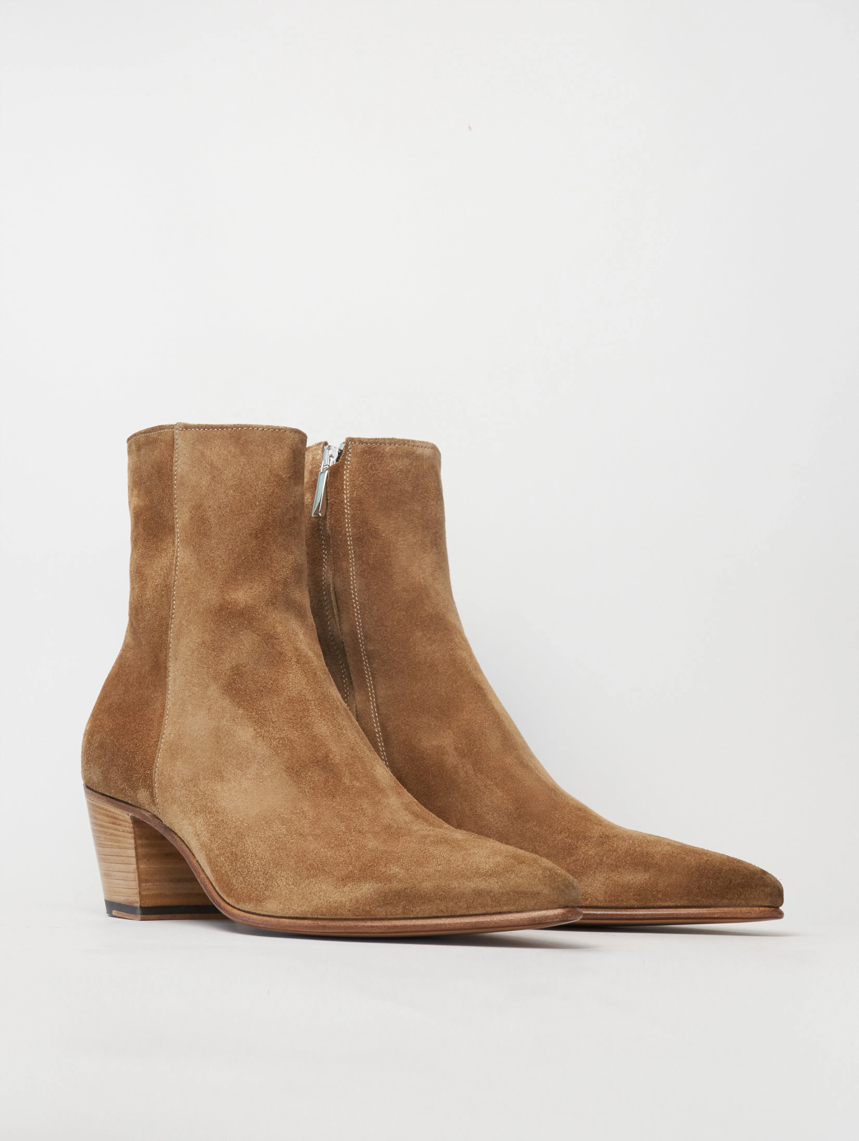 NICO 60MM ANKLE BOOT IN TOBACCO SUEDE