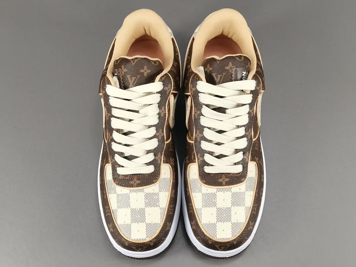 NIKE AIR FORCE 1 x LOUIS VUITTON BROWN