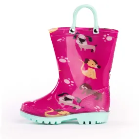 Norty Girls 11-3 Dogs PVC Rain Boot 20156