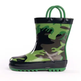 NORTY Tod Boys 6-10 Olive Brown Camo Rain Boot 16445