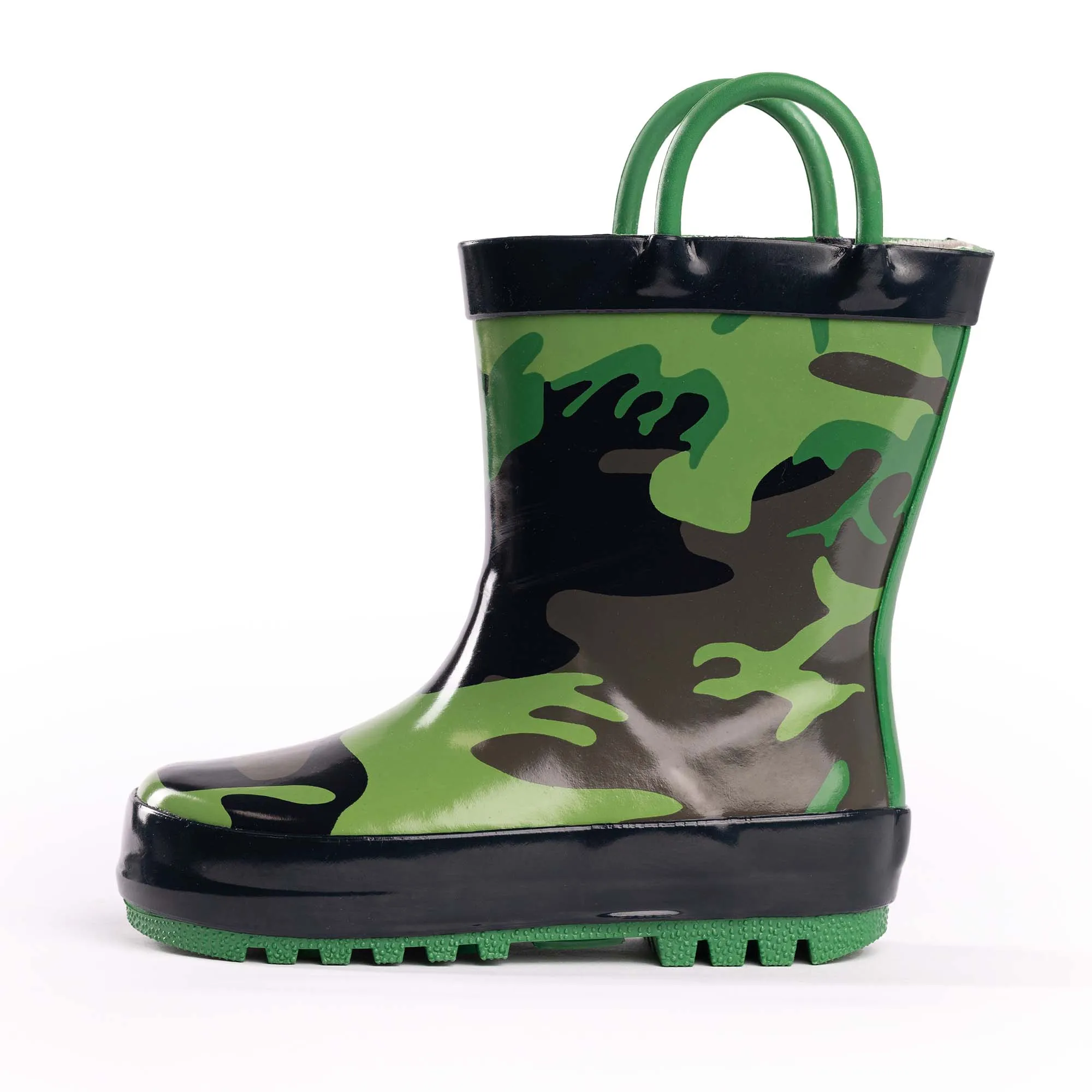 NORTY Tod Boys 6-10 Olive Brown Camo Rain Boot 16445