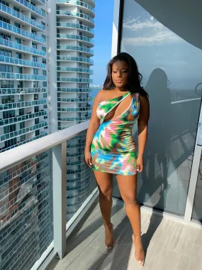 Oahu Tie Dye Mini Dress