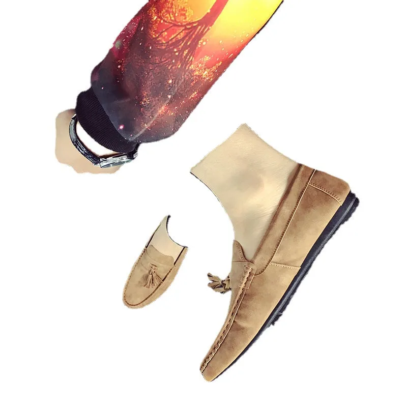 Peas shoes men's autumn new men's casual peas shoes matte retro trend a pedal shoes driving men's shoes