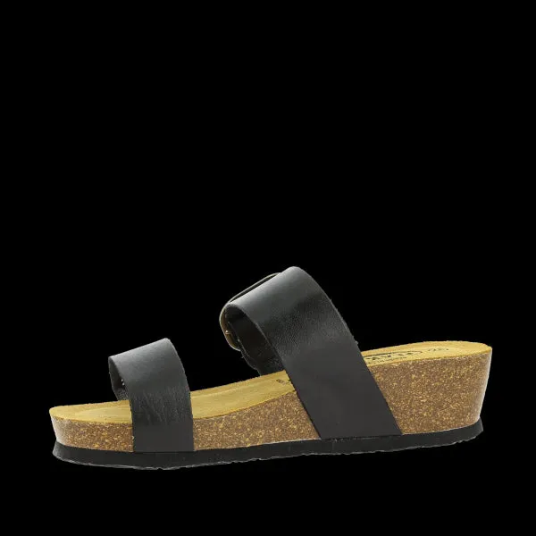 Plakton 823004 Black Two Strap Sandals