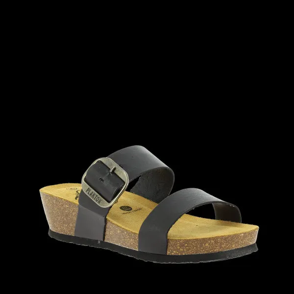 Plakton 823004 Black Two Strap Sandals