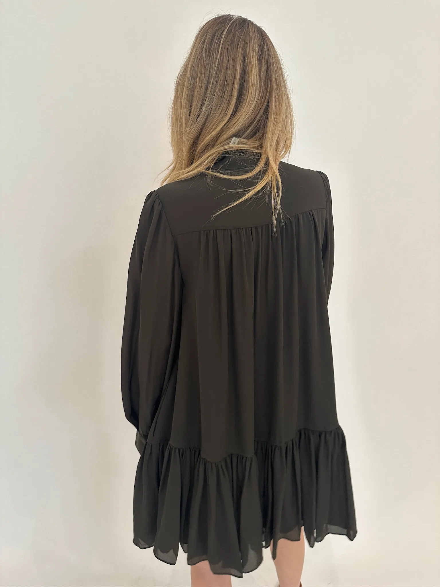 Quince Long Sleeve Mini Dress - Moss